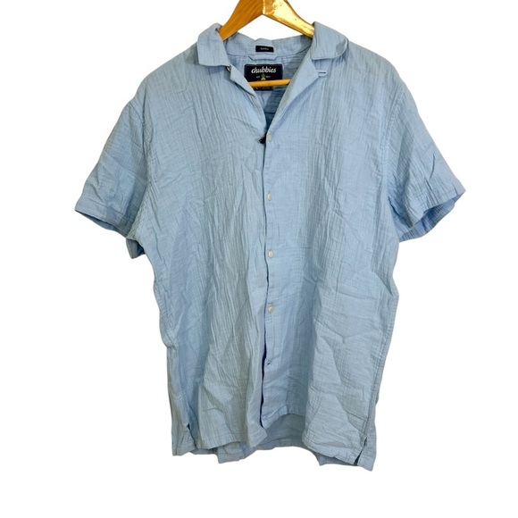 Chubbies Gauze Sunday Camp Shirt Made In The Shade Blue Size Large Button-Up Nwt - Picture 2 of 7